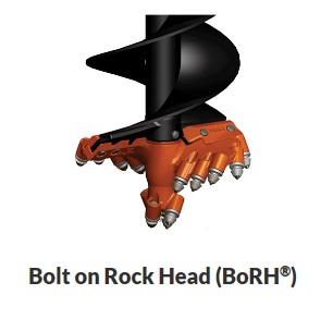 bolt on rock head